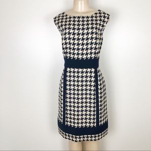 ALEX MARIE HOUNDSTOOTH PRINT SHEATH DRESS